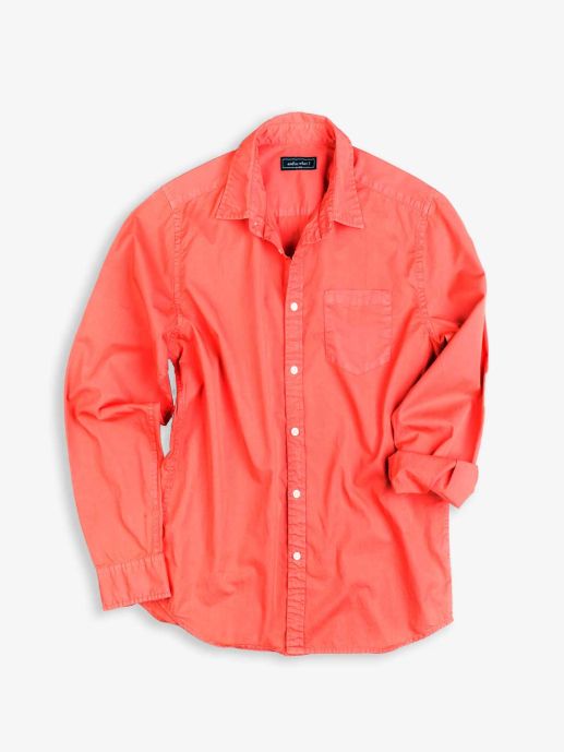 Scarlet over dyed twill shirt