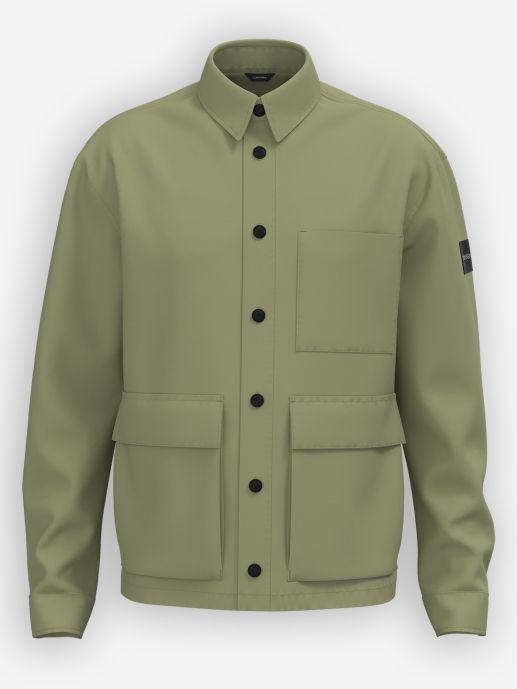 Sage twill overshirt