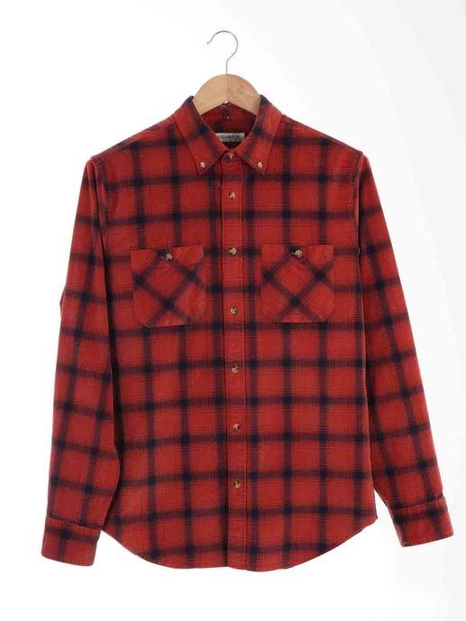 OVERDYED CHECK CORDUROY