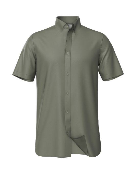 CK Solid Linen Short Sleeve Shirt