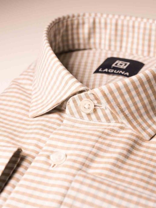 WASH N WEAR OXFORD CHECK SHIRT
