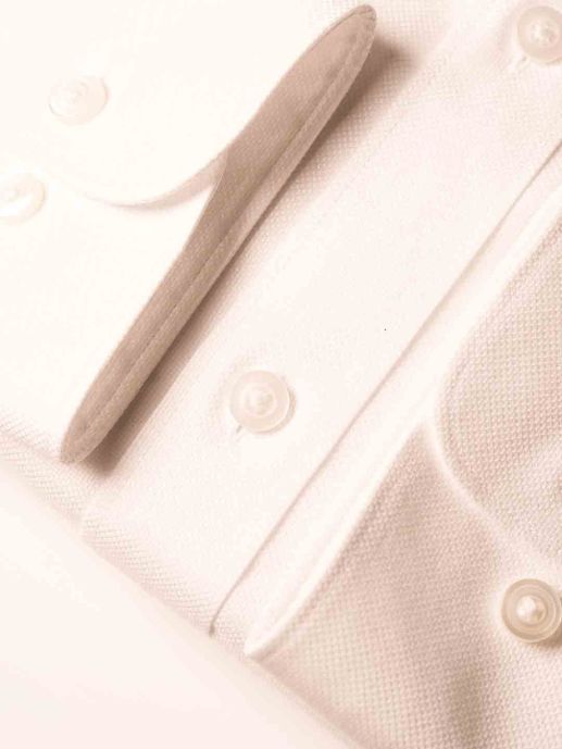 WASH N WEAR WHITE TWILL SHIRT