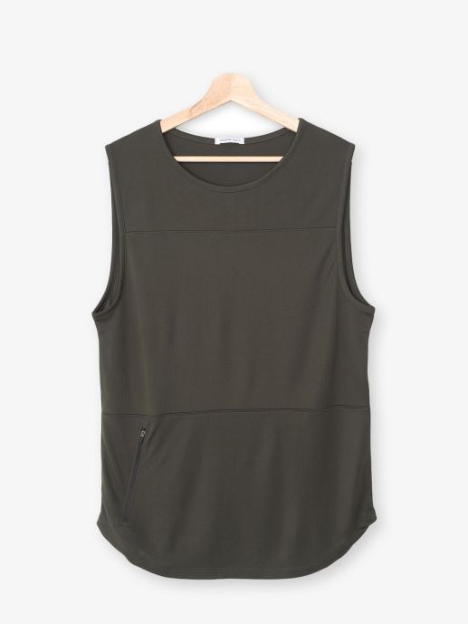 Zippered Sleeveless Cut & Sew Garment