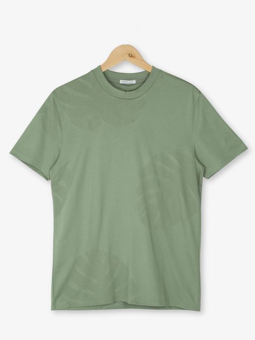 Verdant Elegance Jacquard Tee