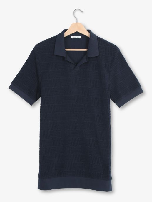 Ocean Blue Fancy Polo