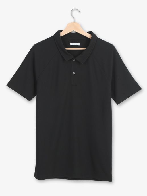 Midnight Black Pique Polo