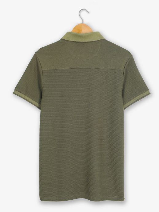 Olive Zigzag Polo