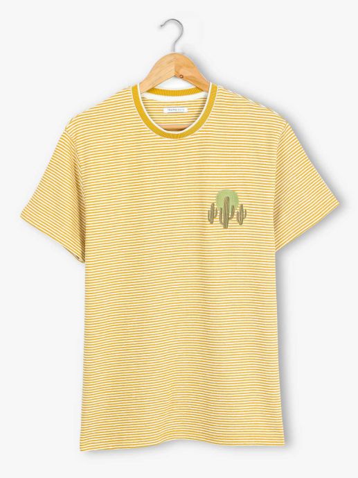 Yellow Y/D Crêpe Jersey Tee